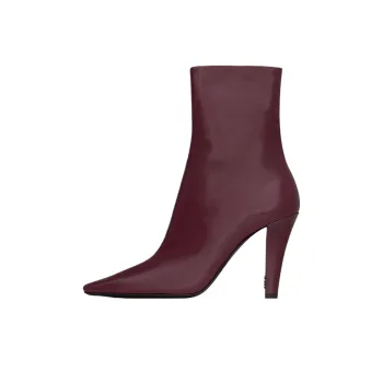 SAINT LAURENT Jill Ankle Boots 9.5cm Women's Red
