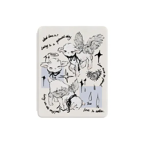 Wei Xin Blue Hand Drawn Shepherd Compatibility With IPad Pro 12.9/air 5/mini 6/7/11/13 Inches Tablet Protective Cases