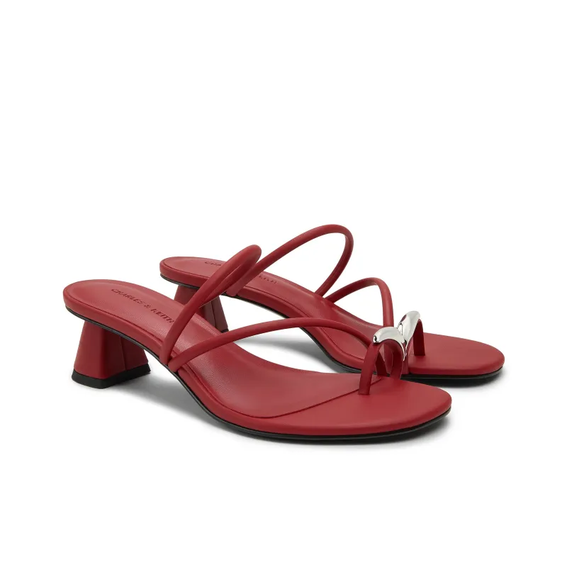 CHARLES&KEITH Composite Sole Slide Slippers 5cm Women's-7