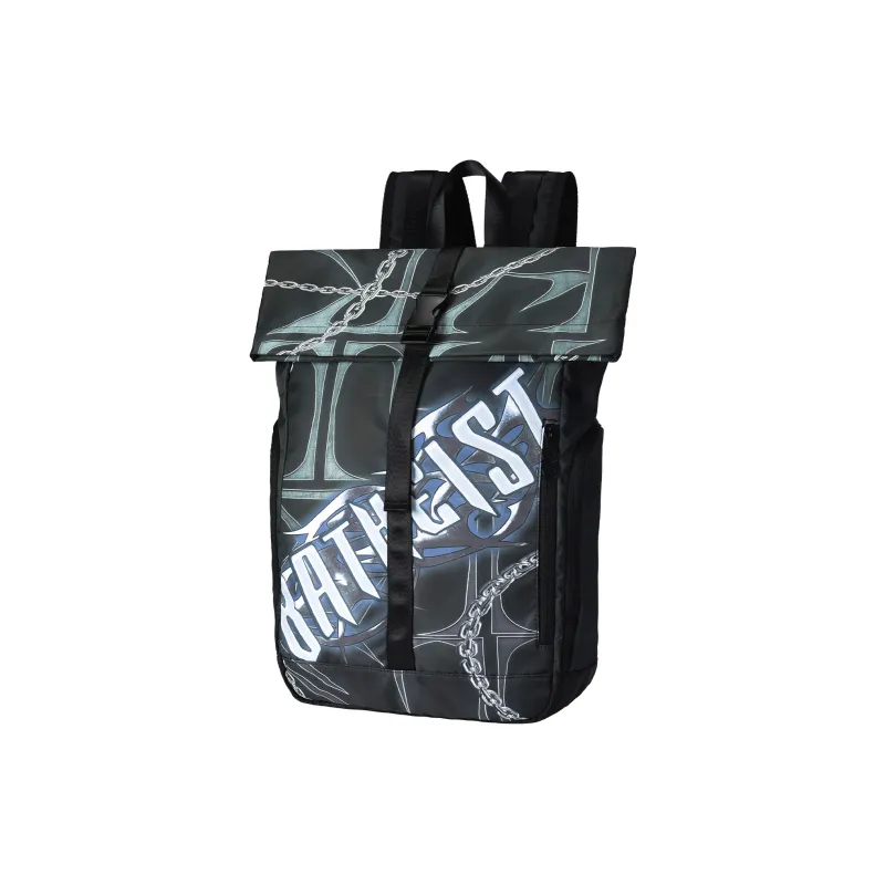 8atheist Polyester Backpack Unisex Black-1
