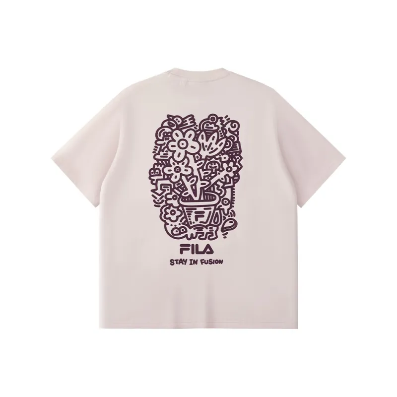 FILA FUSION T Shirt Unisex Ningling Pink PK-1