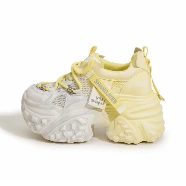 Milan Love Song Shock Absorbers Slip Resistant, Abrasion Resistant, Breathable Low Top Chunky Sneakers Women's-14