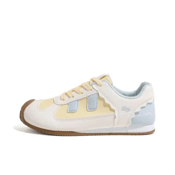 HUANQIU Lightweight, Breathable, And Slip Resistant Low Top Casual Shoes Women's Yellow Blue