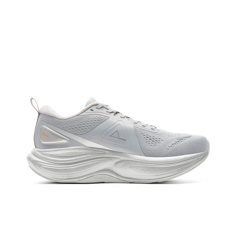 PEAK Cushioning, Slip Resistant, Rebound Low Top Running Shoes Men's White Gray-1