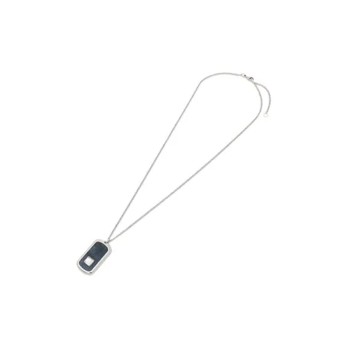 Swarovski Crystal Necklaces Men's Silver