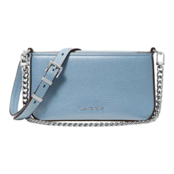 MICHAEL KORS Bryant Cow Leather Shoulder Bag, Crossbody Bag Small Size Women's Blue