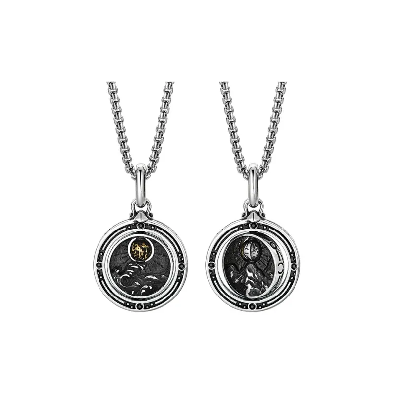 MYSH 925 Sterling Silver Necklaces Men's-4