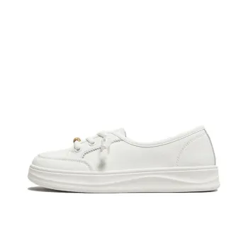 BASTO Breathable Low Top Skateboard Shoes Women's White