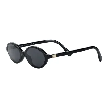 MIU MIU Oval Sunglasses Unisex Black