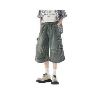 Caramella Denim Shorts Unisex Vintage Blue