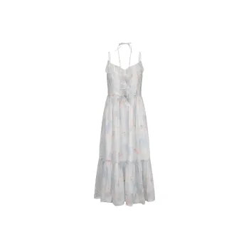 KKX Slip Dresses Women's Blue Floral Dress