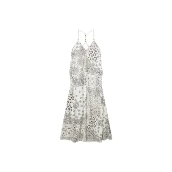SHUXI Slip Dresses Women's Moroccan Night White