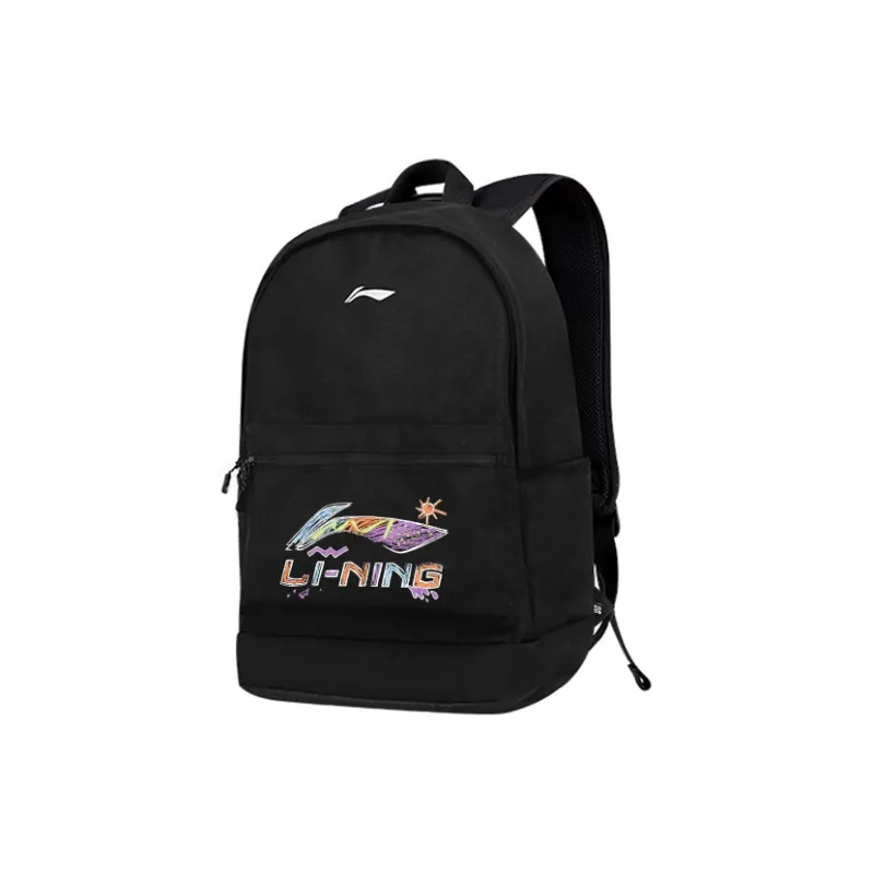 LiNing Polyester Backpack Unisex Black-1