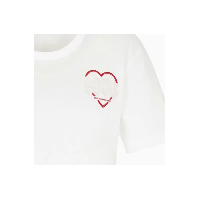 EMPORIO ARMANI SS25 Regular T Shirt Women's Warm White-1