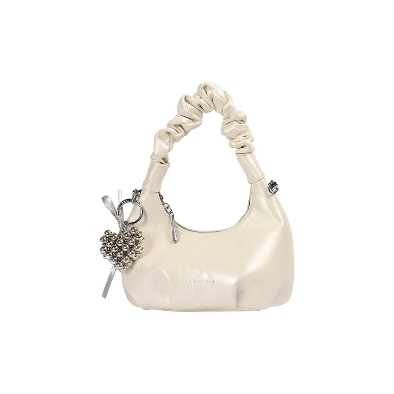 Meow In The Grass PU One Shoulder Handbag Women's White/Silver/Pink/Black-0