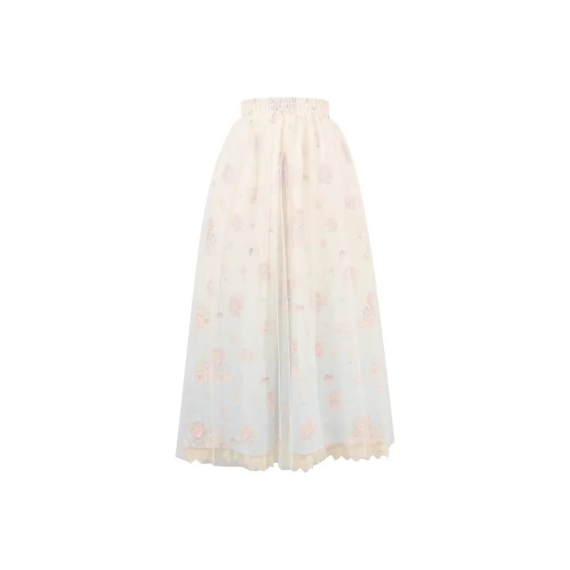 SNBL Casual Long Skirts Women's Apricot-0