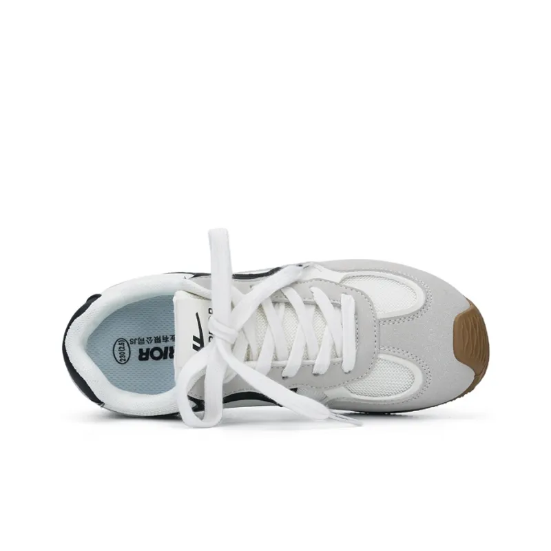 Warrior Abrasion Resistant Slip Resistant Low Top Casual Shoes Women's Light Gray Beige Black-2