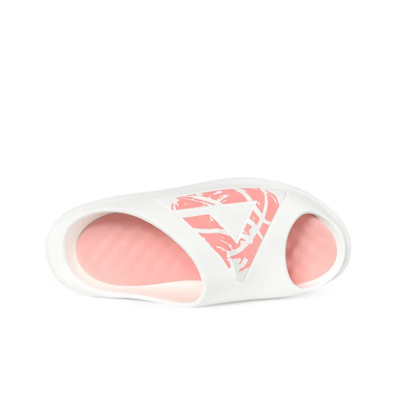 PEAK Very Small Fat Drag Slip Resistant Abrasion Resistant Cushioning Slide Slippers Unisex White Pink-3