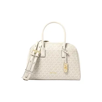 MICHAEL KORS Artificial Leather With Cow Leather One Shoulder Handbag Medium Size Women's Vanilla White & Milk White