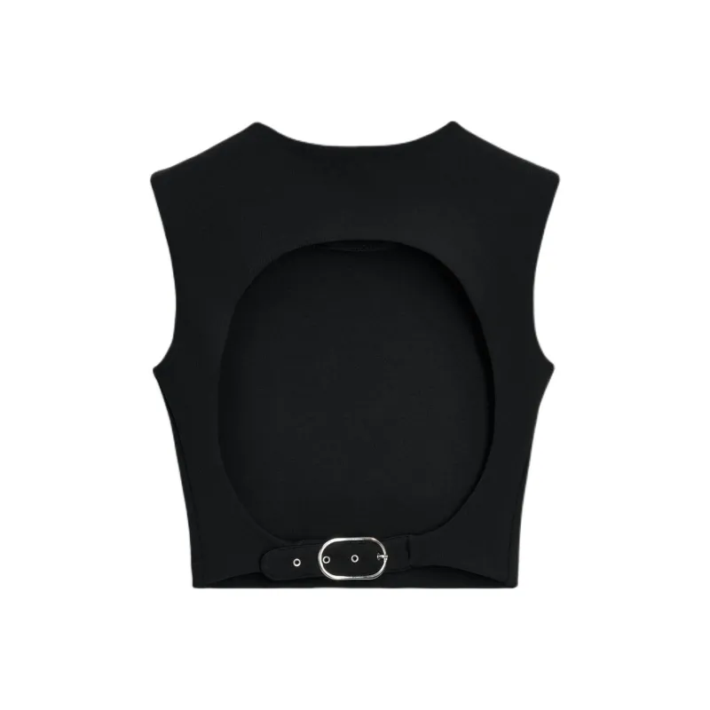 ZARA Tank Tops Women's Black-1