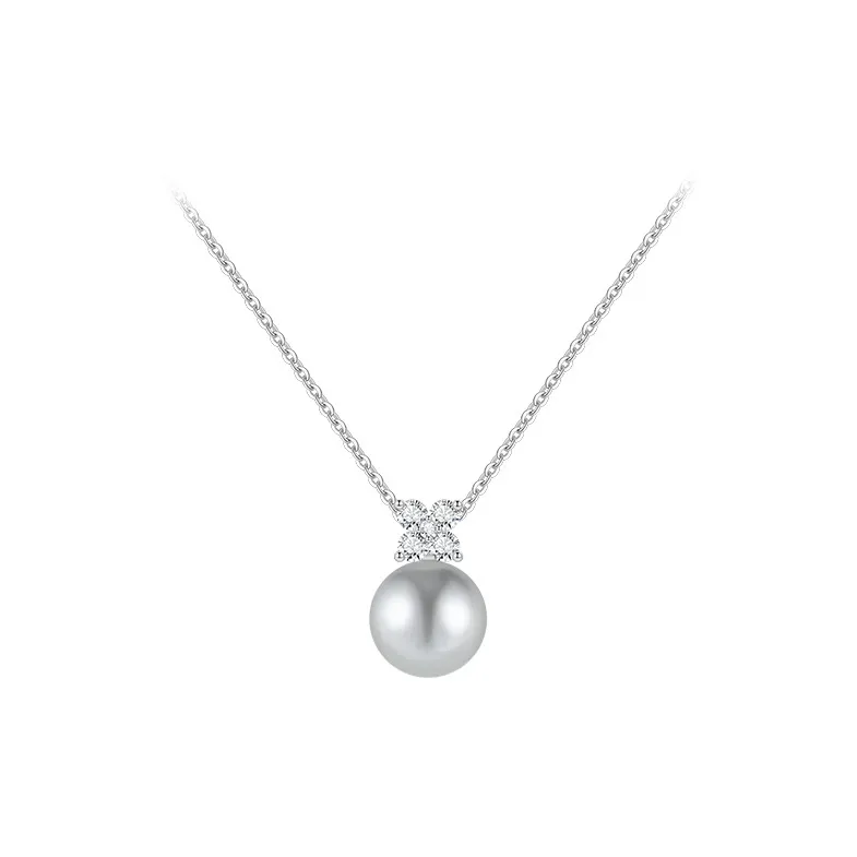 SHINE Ink In The Pearlescent Collection S925 Silver, Zircon, Shell Pearl Necklaces Women's-0