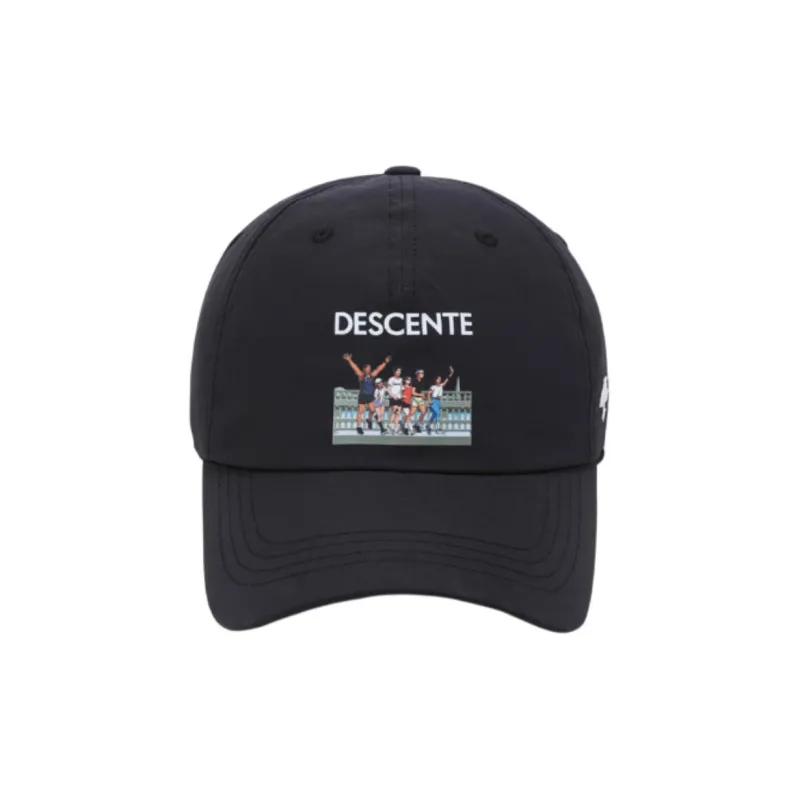 DESCENTE Nylon Baseball Caps Unisex Black-1
