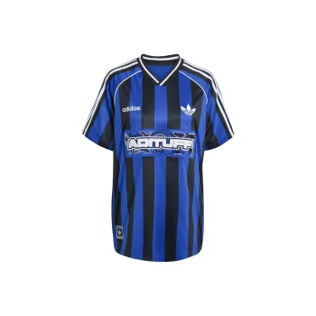 Adidas Originals SS25 BEADS JERSEY Soccer Jersey Women's Semi Fluorescent Blue/Black