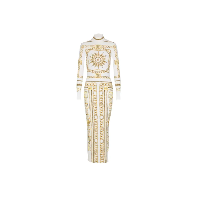 BALMAIN Graphic print Bodycon Dress-0