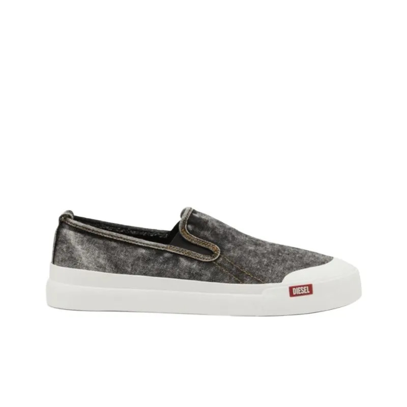 DIESEL S Athos Low Top Canvas Shoes Men's Black-1