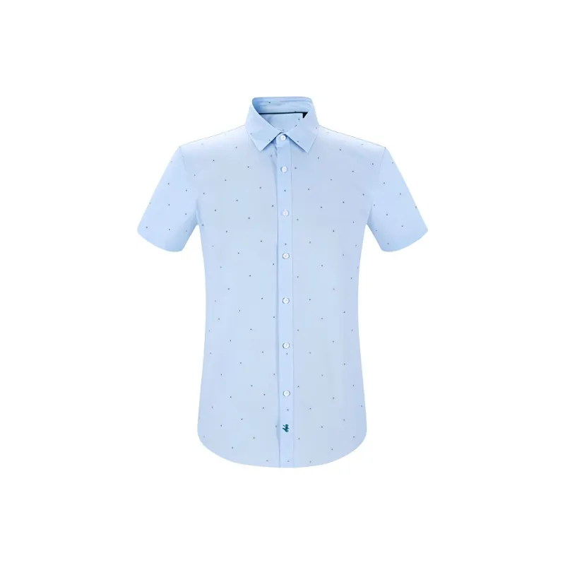 ARTSDON Shirts Men Light Blue Pattern-0