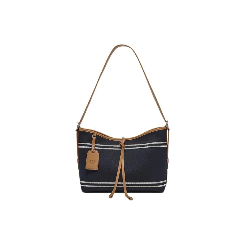 BASTO PU Tote Bag, Shoulder Bag Tubas Women's Light Blue/Brown, Dark Blue/Brown-4