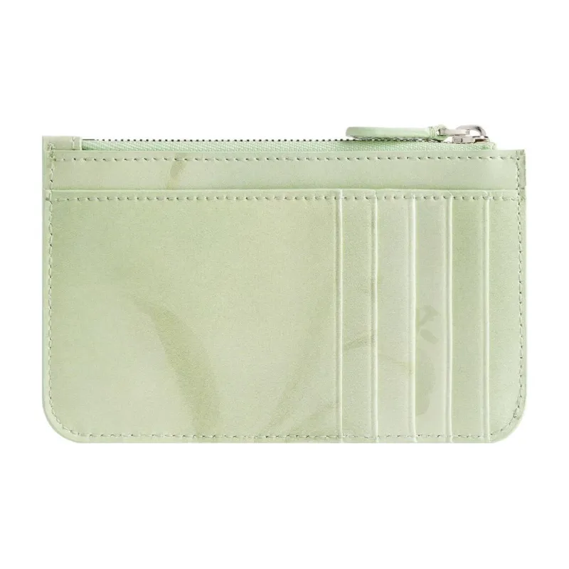 Balenciaga Cash Calfskin Card Holder Large Size Women's Green-1