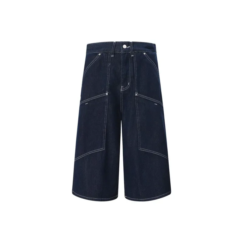 FA2LO Denim Shorts Unisex Blue-2