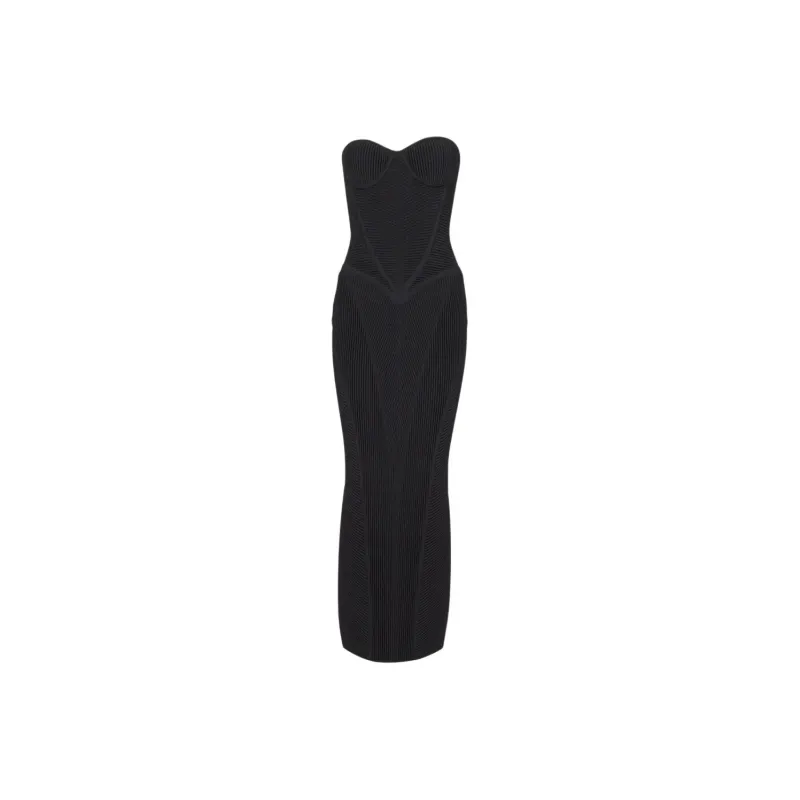 BALMAIN SS25 Sleeveless Dress Women's Black-0