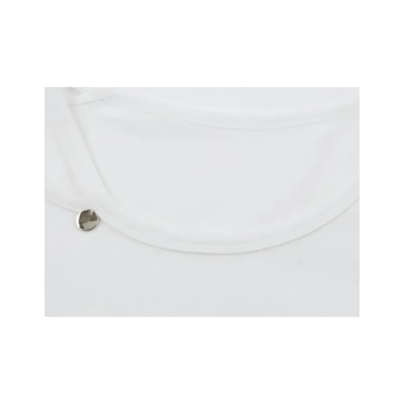 Mo Han Yi Mei SS24 Set in Sleeve T Shirt Women's White-0