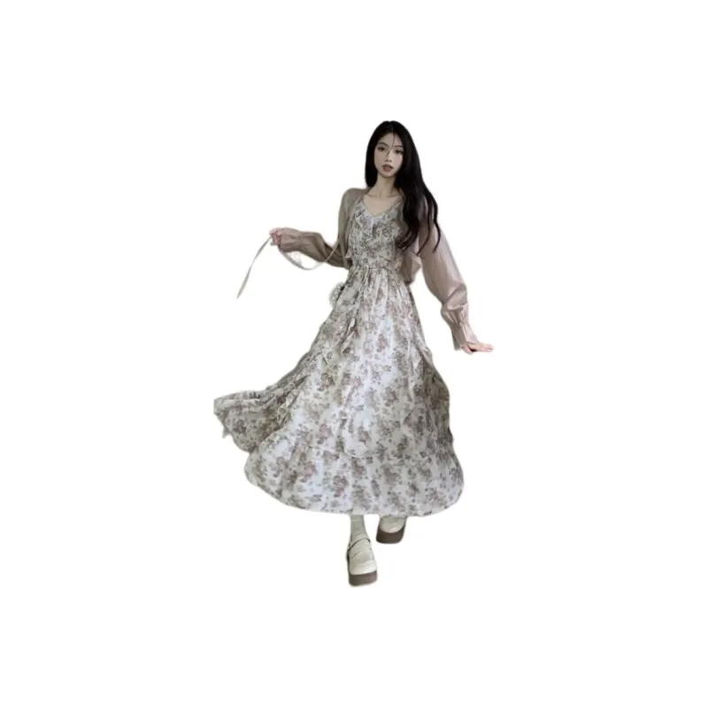Flowers In Water Skirt Set Women's-2