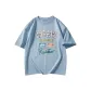 Haze Blue-Short-Sleeved-American Letter