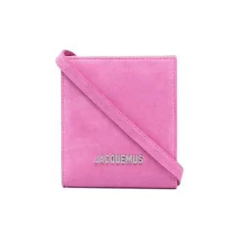 Jacquemus Suede Coin Purse Shoulder Bag Men's Pink