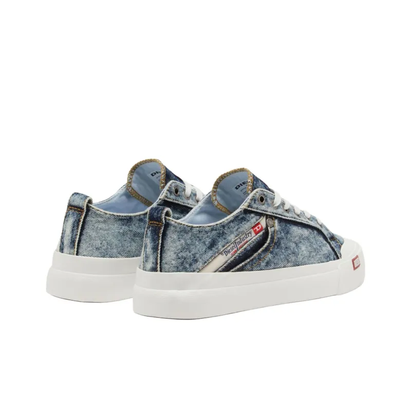 DIESEL S Athos Low Top Canvas Shoes Women's Blue-4