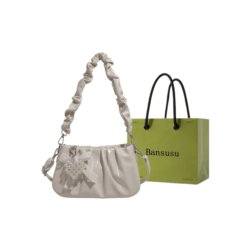 Bansusu PU Shoulder Bag Women's White/Yellow/Black/Pink-4