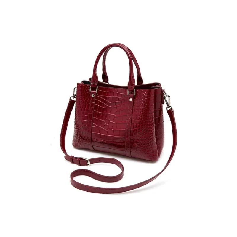 Old Man's Head Top Grain Cow Leather One Shoulder Handbag Women's Multicolor-9