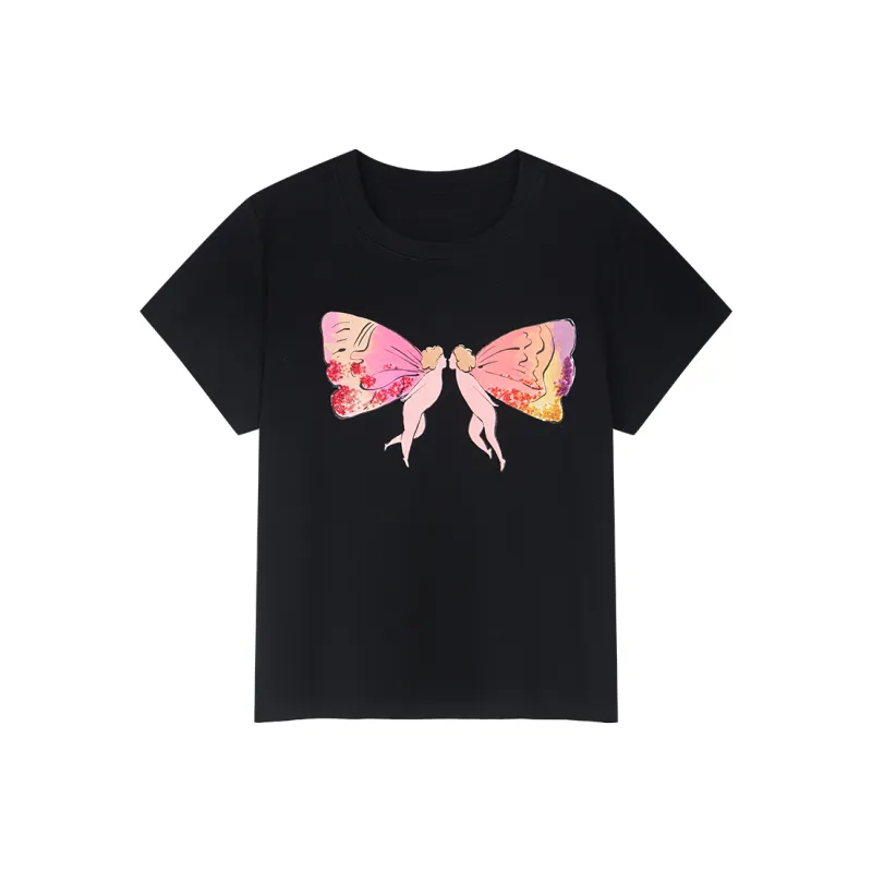 UOOYAA T Shirts Women's Black-0