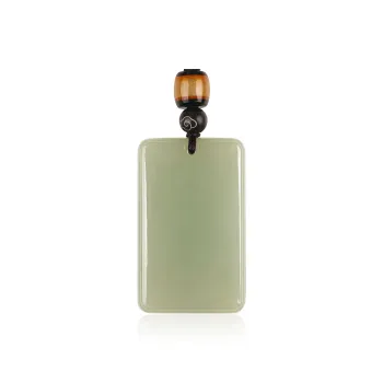 TAMINA Pendants Pale Greenish White Jade Unisex