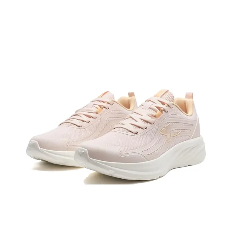 XTEP Coverage Slip Resistant Low Top Casual Running Shoes Women's Pink White-2