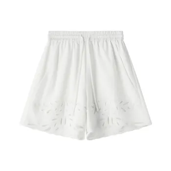 SHUXI Casual Shorts Women's Love Words White