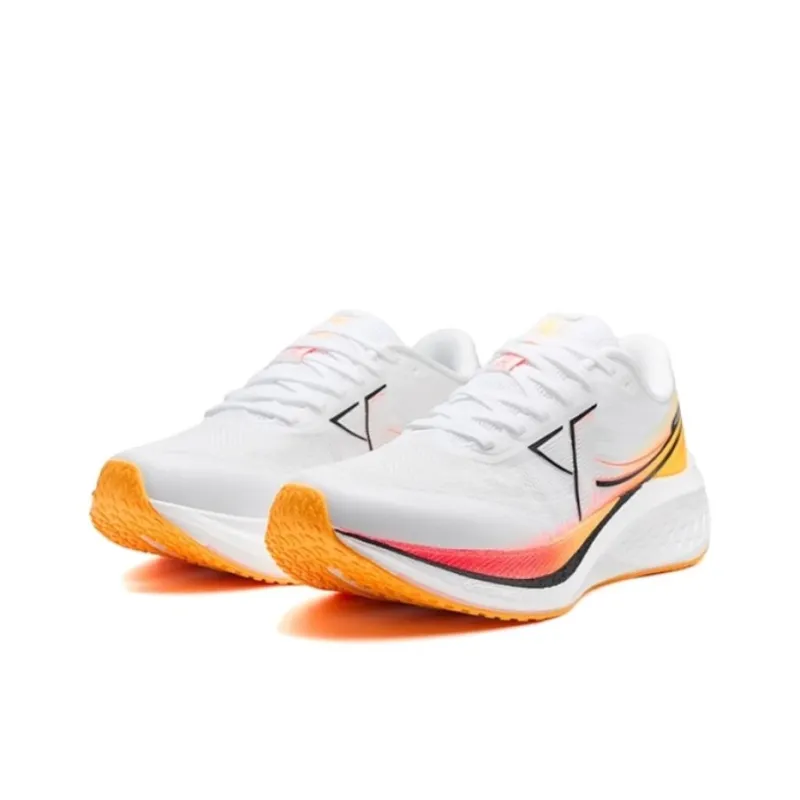 XTEP 5 Speed 3 Lightweight Anti Slip Low Top Casual Running Shoes Men's White Orange-1