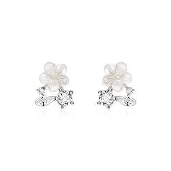 QIANFANGDAHUANGYE S925 Sterling Silver Stud With Zircon Stud Earrings Women's