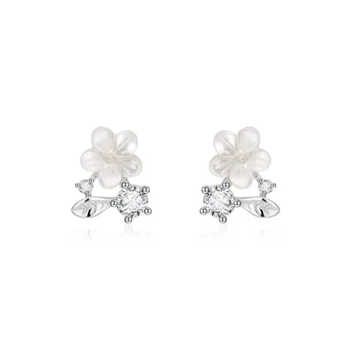 QIANFANGDAHUANGYE S925 Sterling Silver Stud With Zircon Stud Earrings Women's