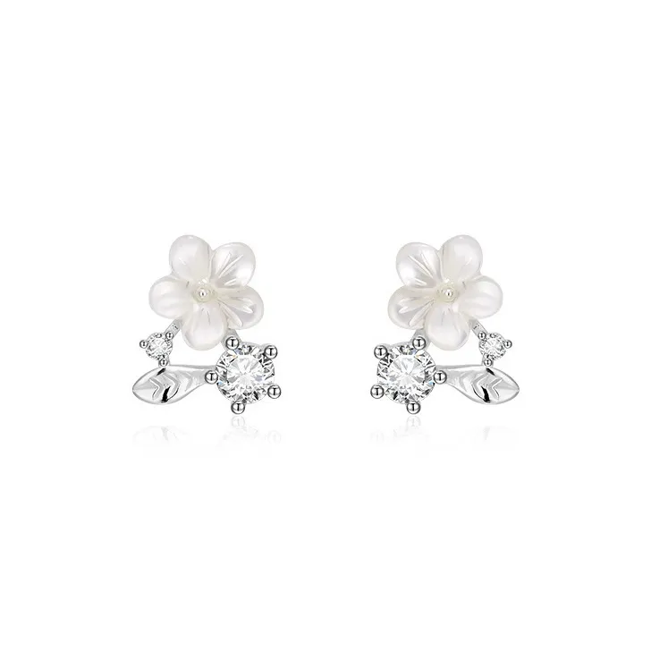 QIANFANGDAHUANGYE S925 Sterling Silver Stud With Zircon Stud Earrings Women's-0