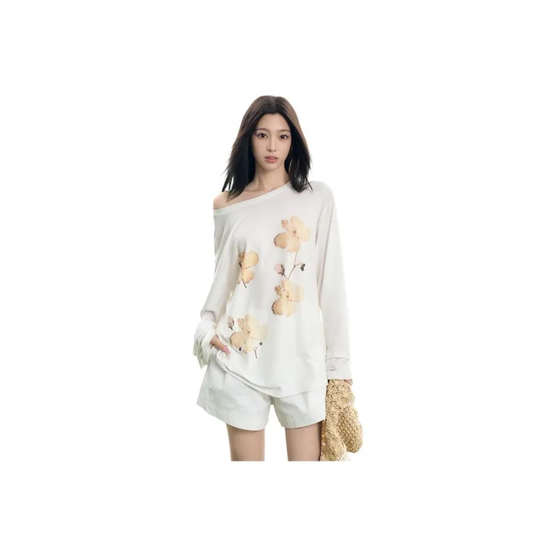 INSLIISA T Shirts Women's White-0
